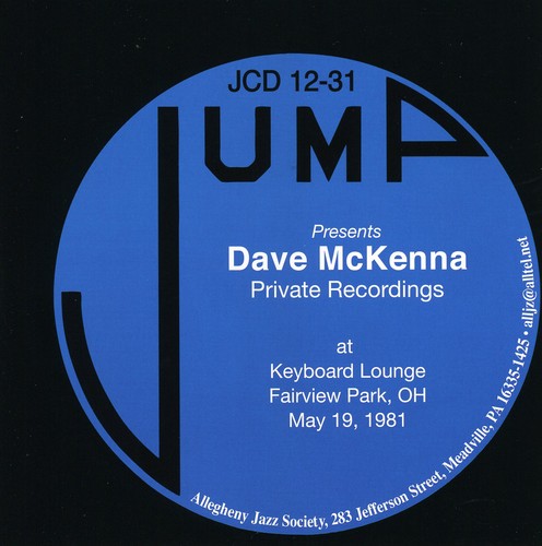 Dave McKenna - Private Recordings: At Keyboard Lounge Fairview Park Oh May 19, 1981