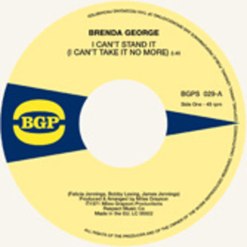 Brenda George - I Can't Stand It / What You See Is What You're