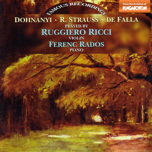 Dohnanyi/ R. Strauss / Ruggiero Ricci / Baranyi - Sta in C Sharp minor Op 21 / Sta in E Flat Op 18