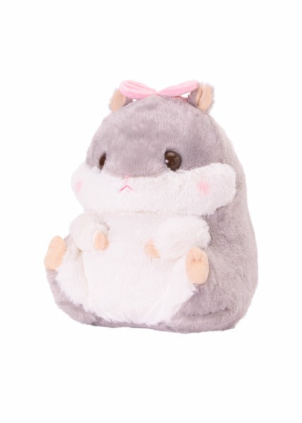 Grey Hamster w/Pink Bow Plush