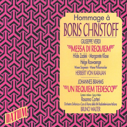 Brahms/ Carteri/ Karajan - Hommage a Boris Christoff