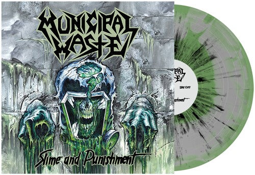 Municipal Waste - Slime and Punishment - Gray & Mint Swirl W/ Black Splatter