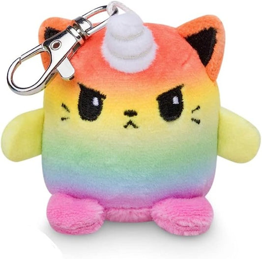 Angry Rainbow Kittencorn Plushie Charm Keychain