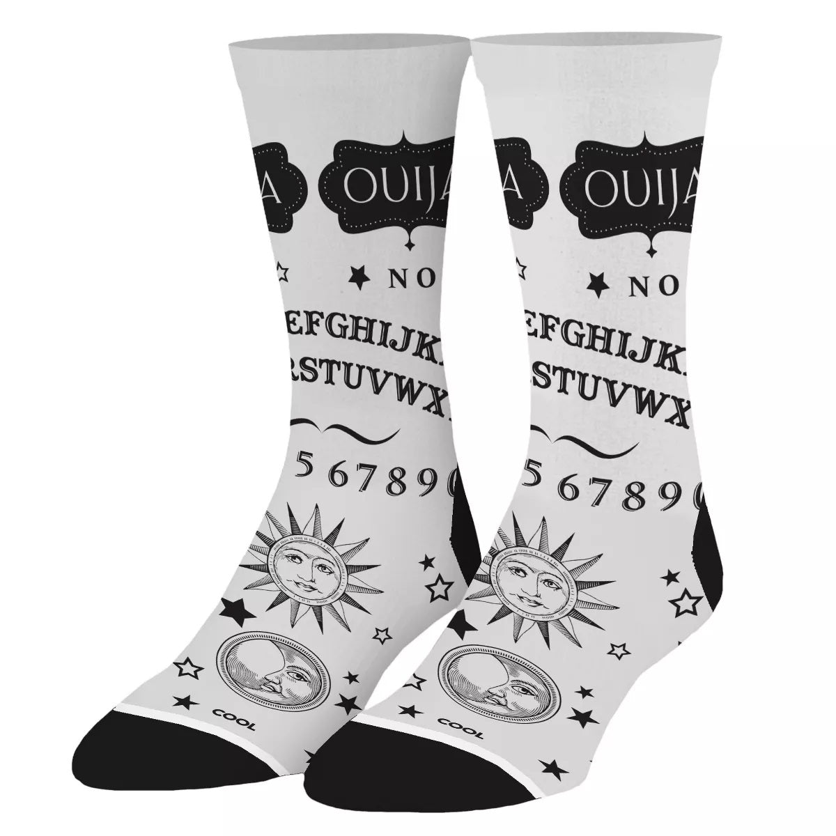 Ouija Board White Crew Socks