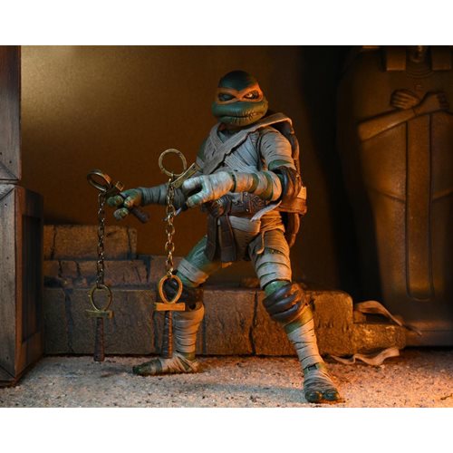 NECA - Universal Monsters Vs TMNT Michelangelo As The Mummy Action Figure