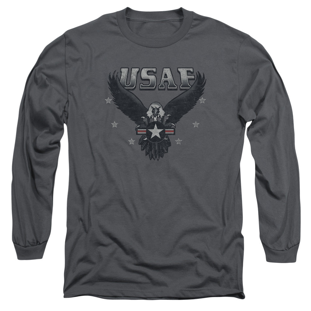 Air Force - Incoming - Long Sleeve Adult 18/1 - Charcoal T-shirt