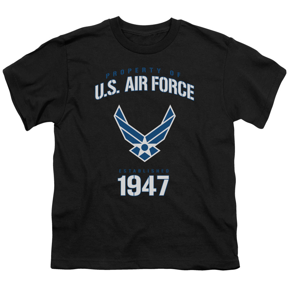 Air Force - Property Of - Short Sleeve Youth 18/1 - Black T-shirt