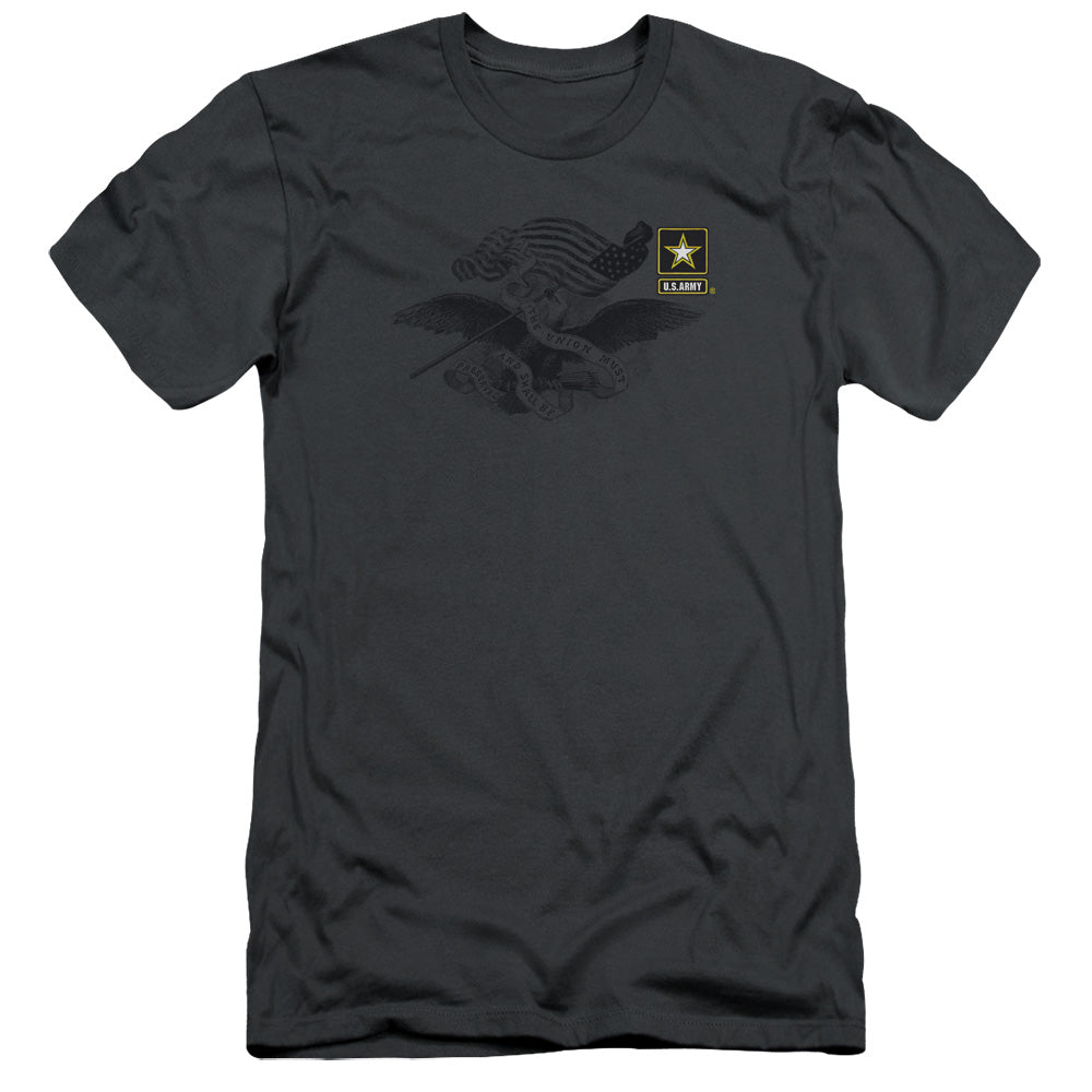 Army - Left Chest - Short Sleeve Adult 30/1 - Charcoal T-shirt