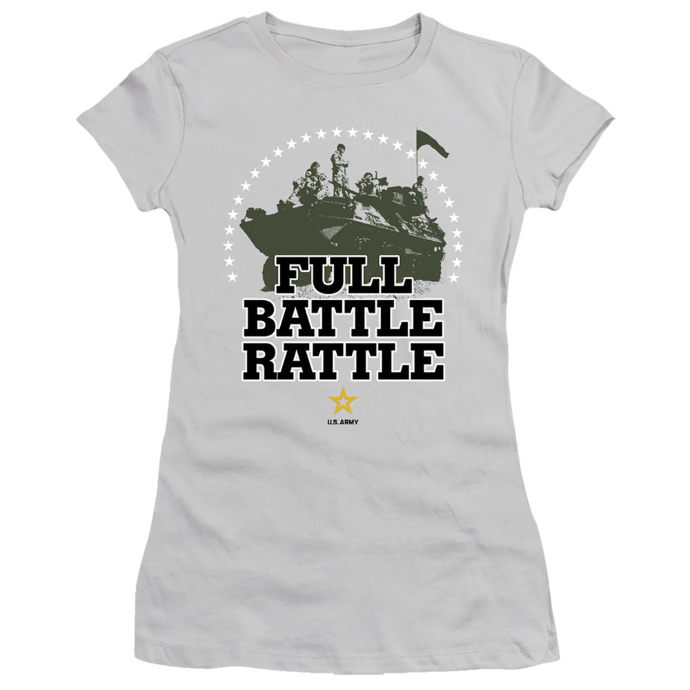 Army - Full Battle Rattle - Short Sleeve Junior Sheer - Silver T-shirt