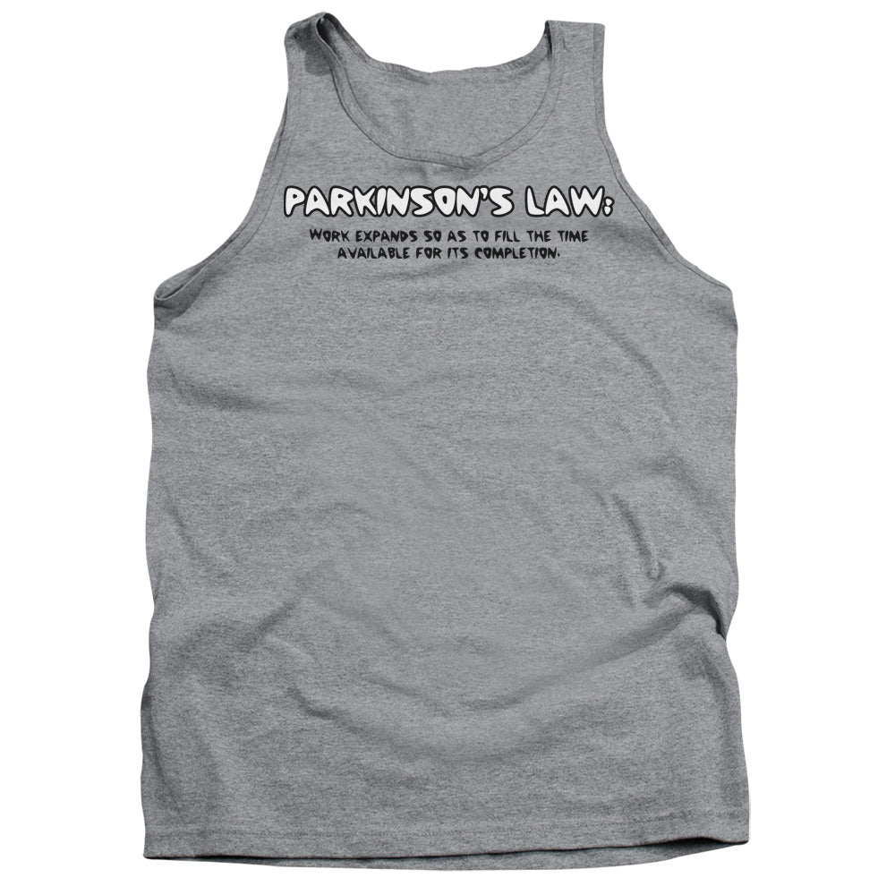 Parkinsons Law - Adult Tank - Athletic Heather