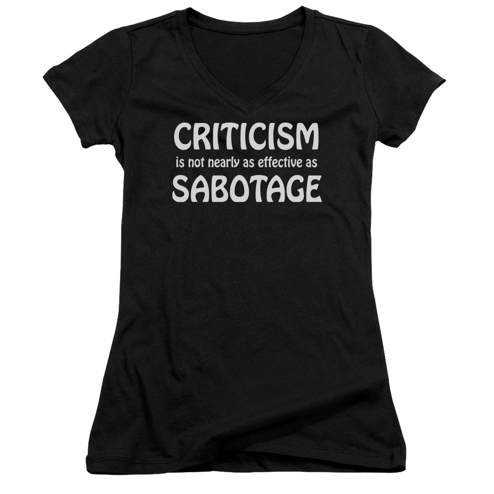 Criticism Sabotage - Junior V-neck - Black