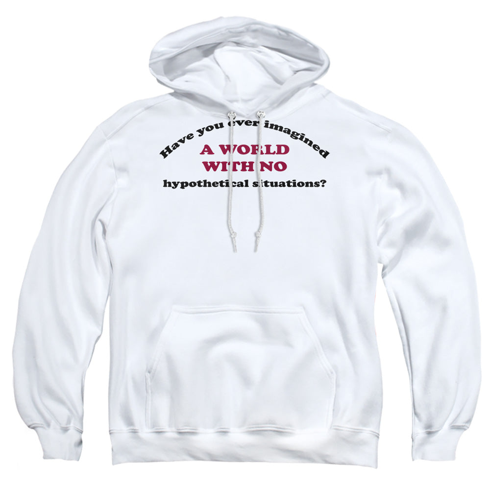 Hypothetical Situations - Adult Pull-over Hoodie - White