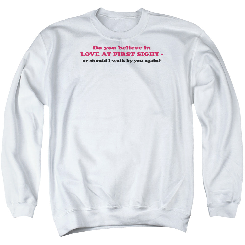 Love At First Sight - Adult Crewneck Sweatshirt - White