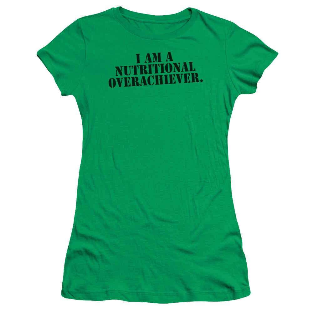 Nutritional Overachiever - Short Sleeve Junior Sheer - Kelly Green T-shirt