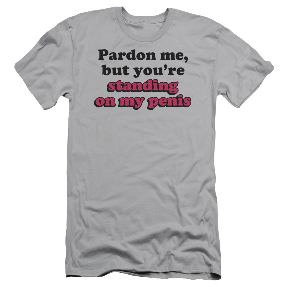 Standing On Penis - Short Sleeve Adult 30 - 1 - Silver T-shirt