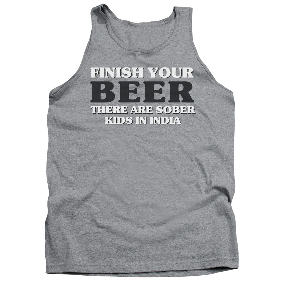 Finish Your Beer - Adult Tank - Athletic Heather