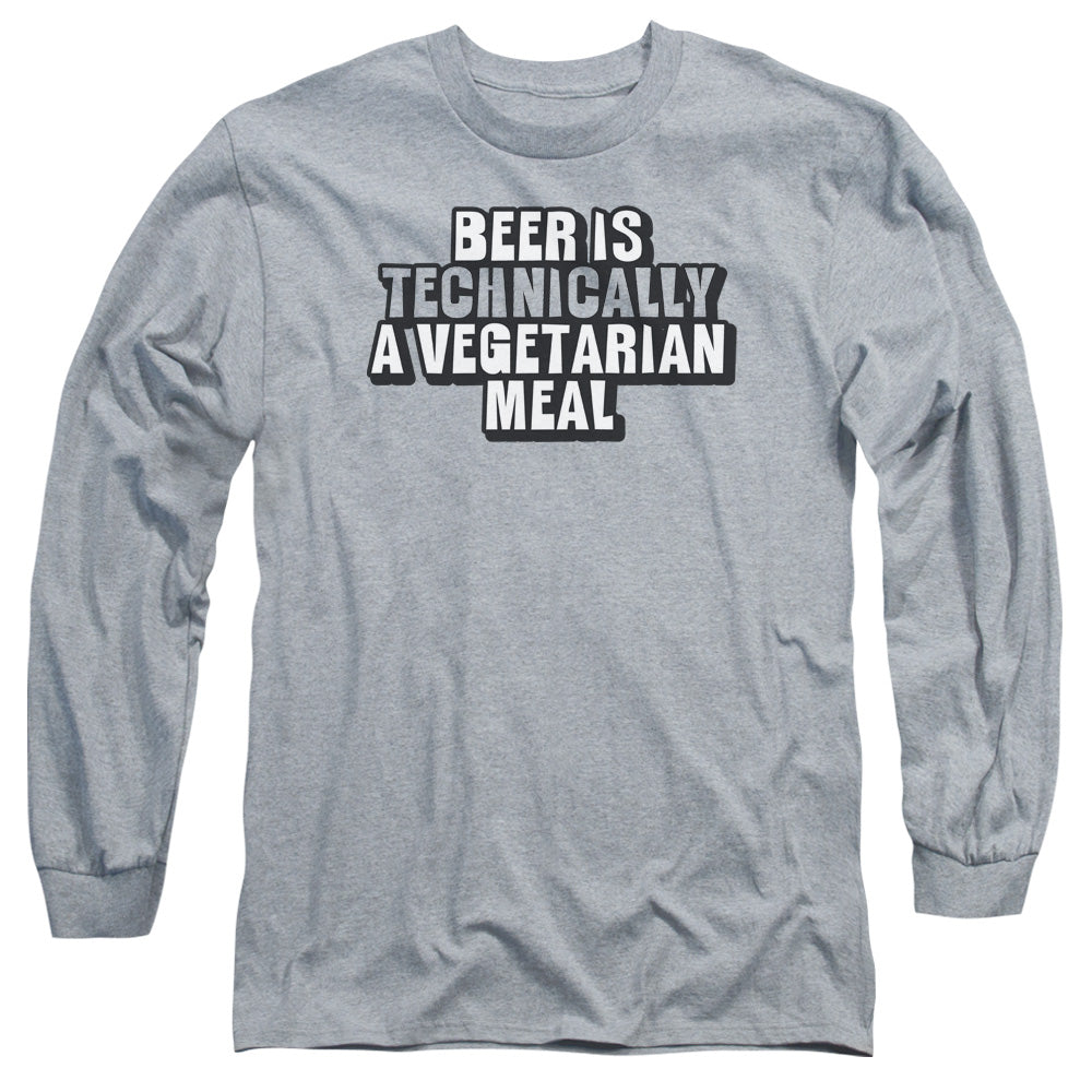 Beer Vegetarian - Long Sleeve Adult 18 - 1 - Athletic Heather T-shirt