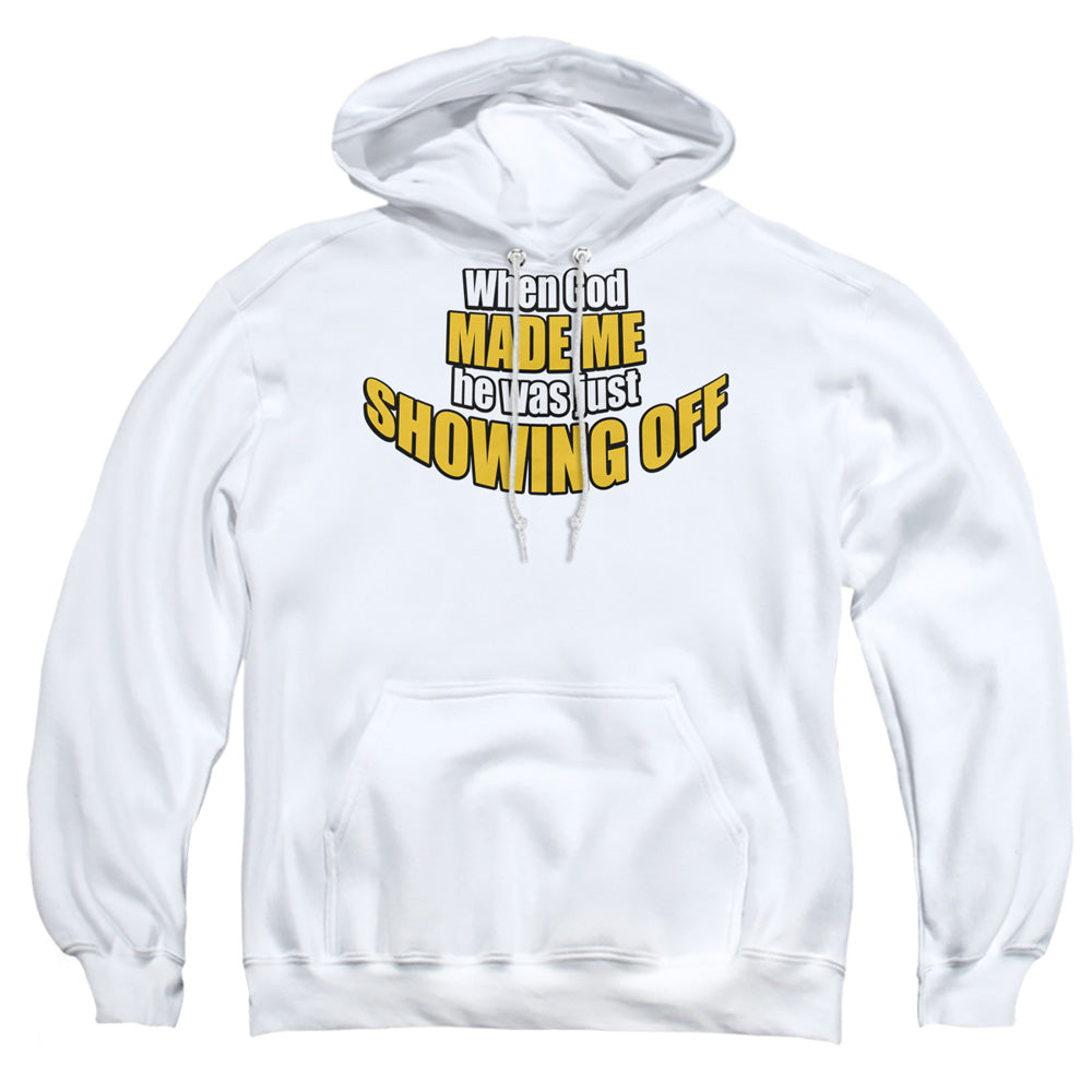 Showing Off - Adult Pull-over Hoodie - White