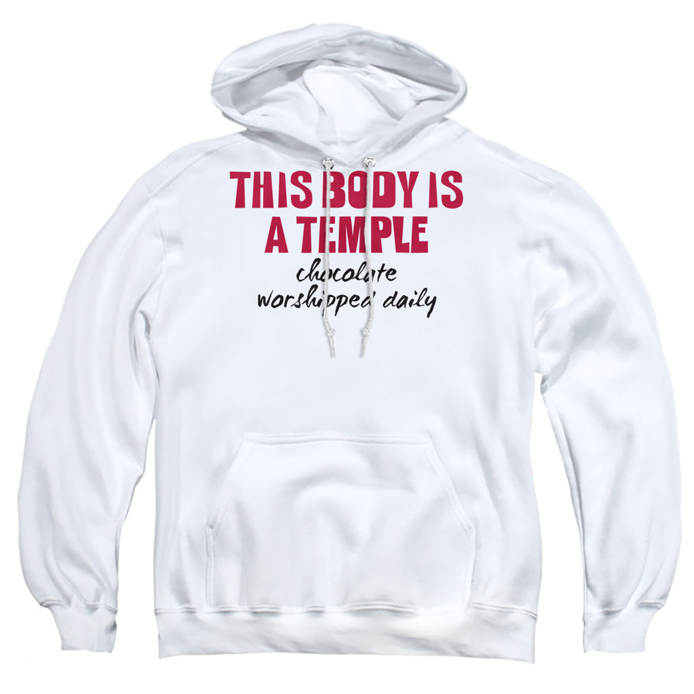 Chocolate Worshipped - Adult Pull-over Hoodie - White