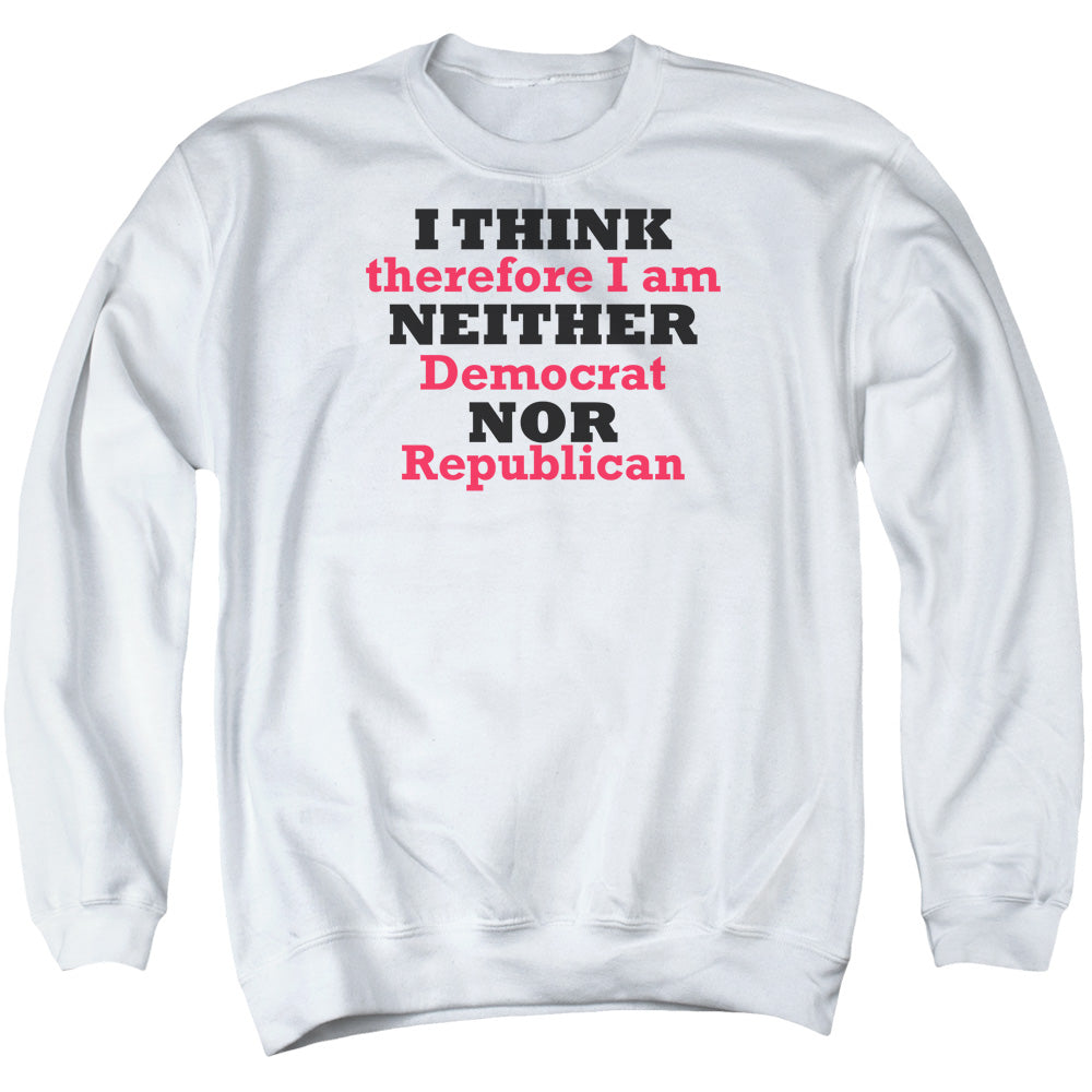 Neither Nor - Adult Crewneck Sweatshirt - White