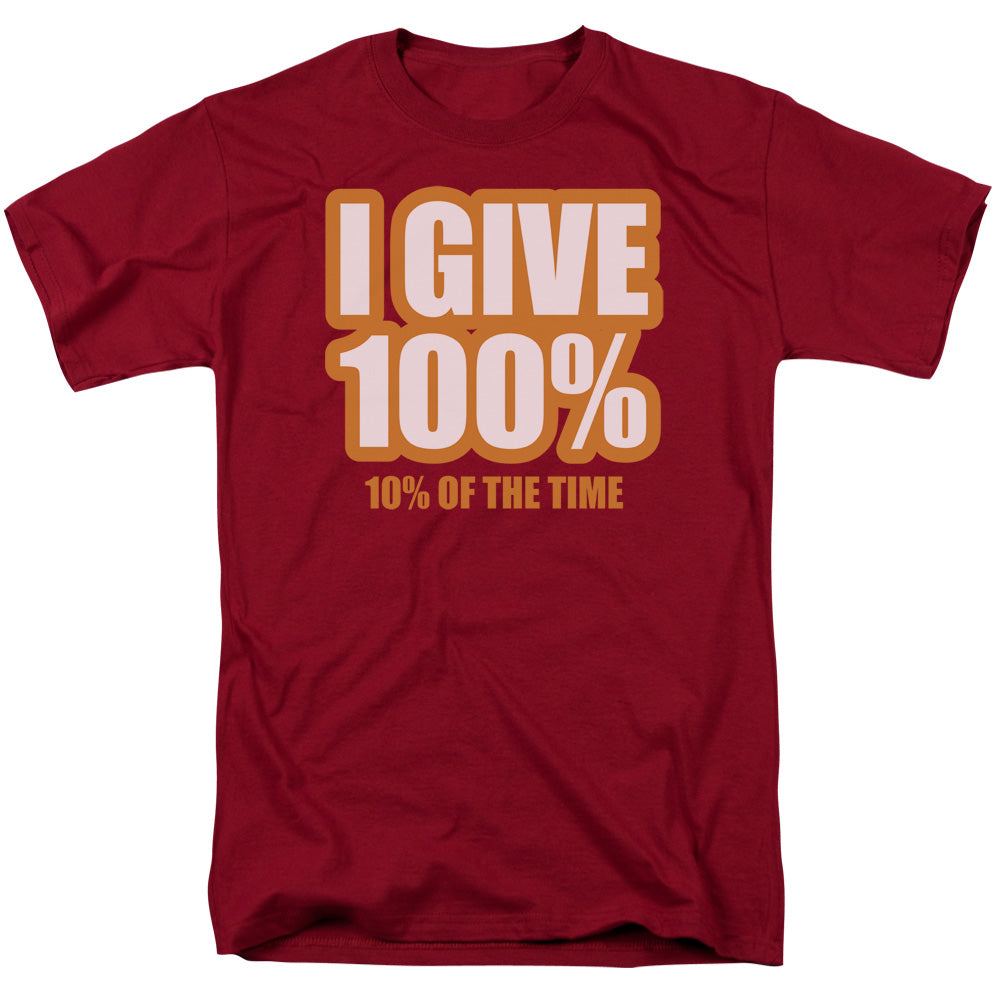 I Give 100% - Short Sleeve Adult 18 - 1 - Cardinal T-shirt