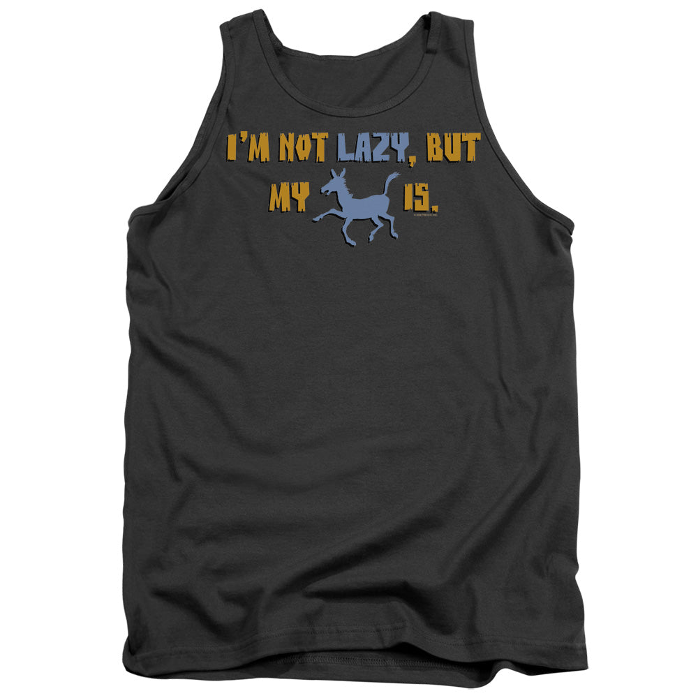 Im Not Lazy - Adult Tank - Charcoal