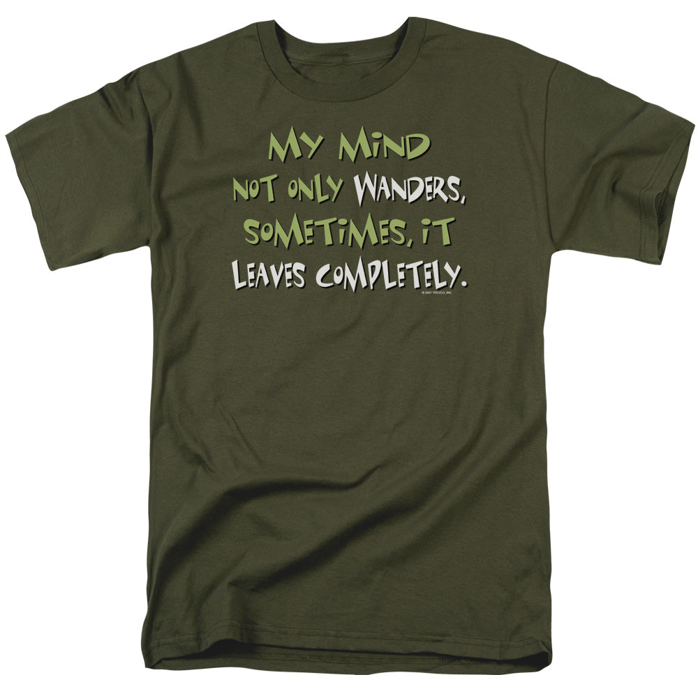 My Mind Not Only Wanders - Short Sleeve Adult 18 - 1 - Military Green T-shirt