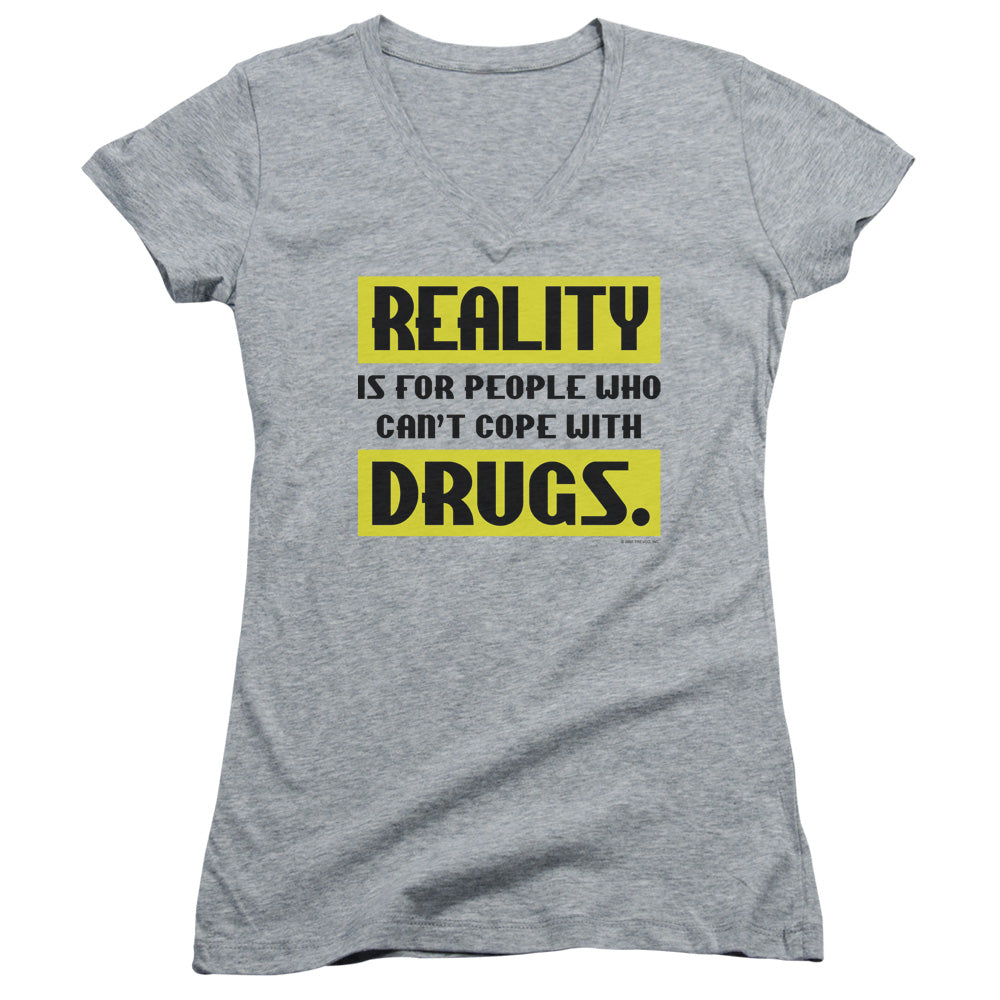 Reality...drugs - Junior V-neck - Athletic Heather