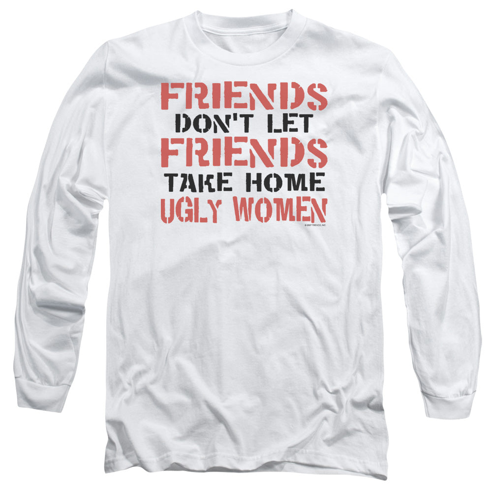 Friends...ugly Women - Long Sleeve Adult 18 - 1 - Athletic Heather T-shirt