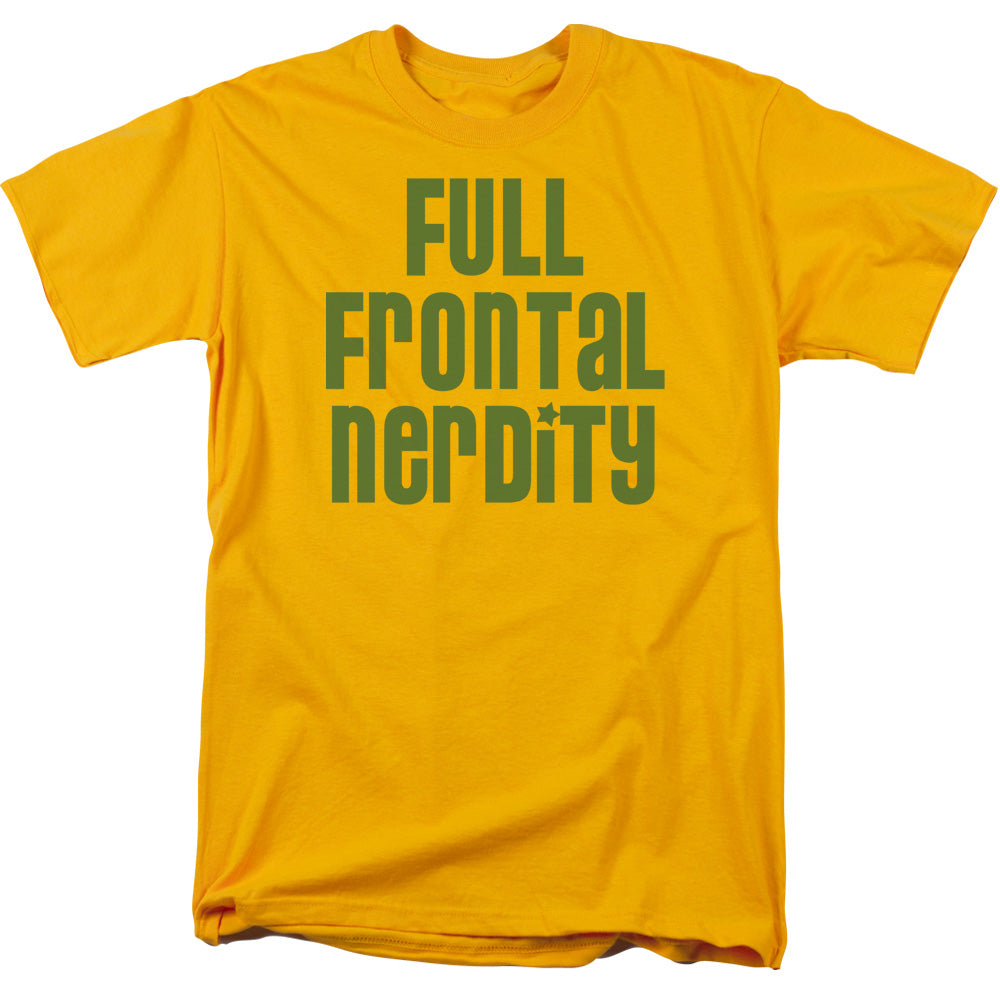 Full Frontal Nerdity - Short Sleeve Adult 18 - 1 - Gold T-shirt