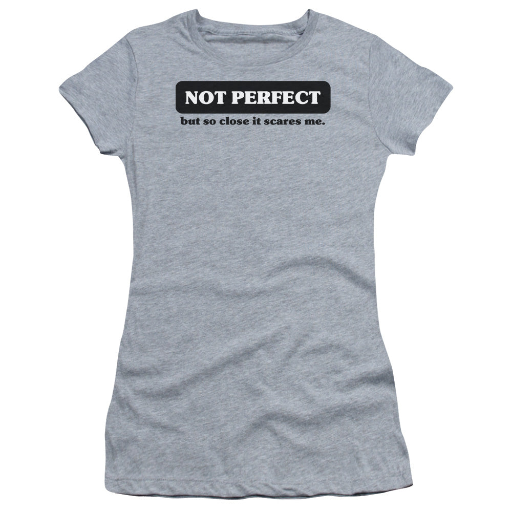 Not Perfect - Short Sleeve Junior Sheer - Athletic Heather T-shirt