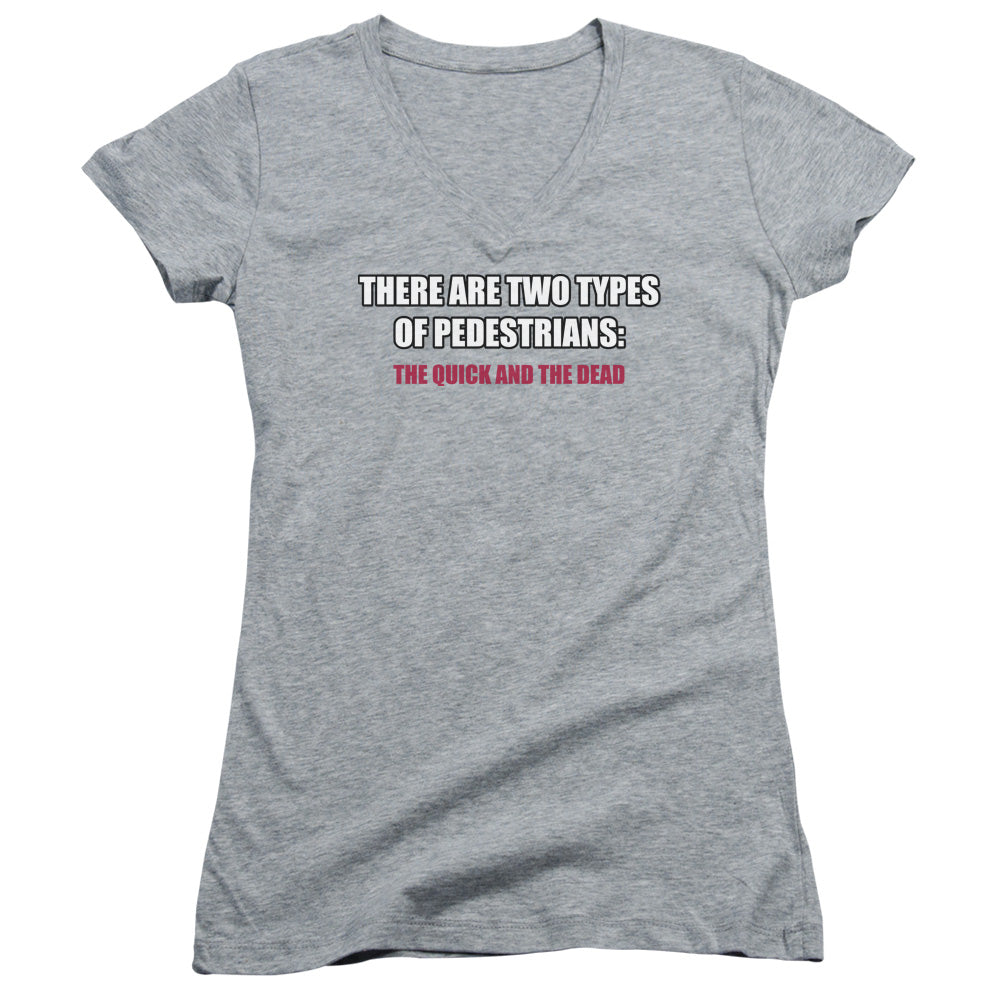 Pedestrians - Junior V-neck - Athletic Heather