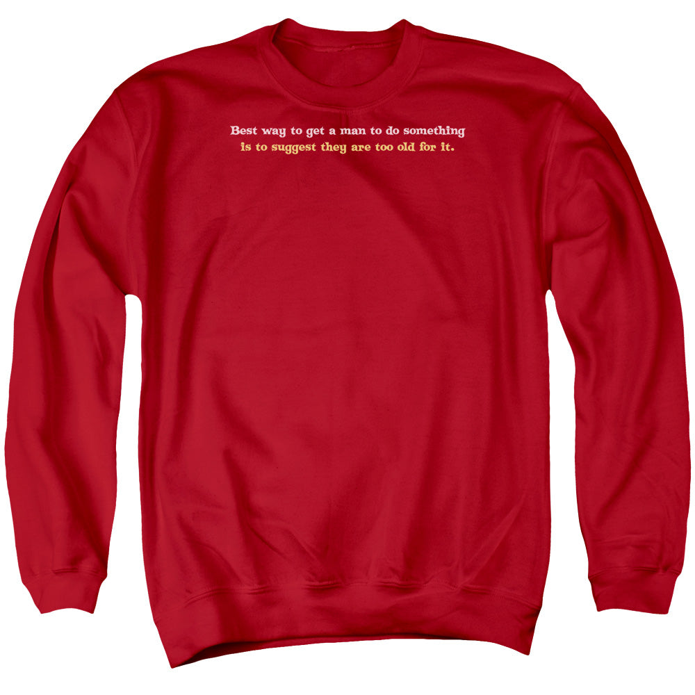 Too Old - Adult Crewneck Sweatshirt - Red