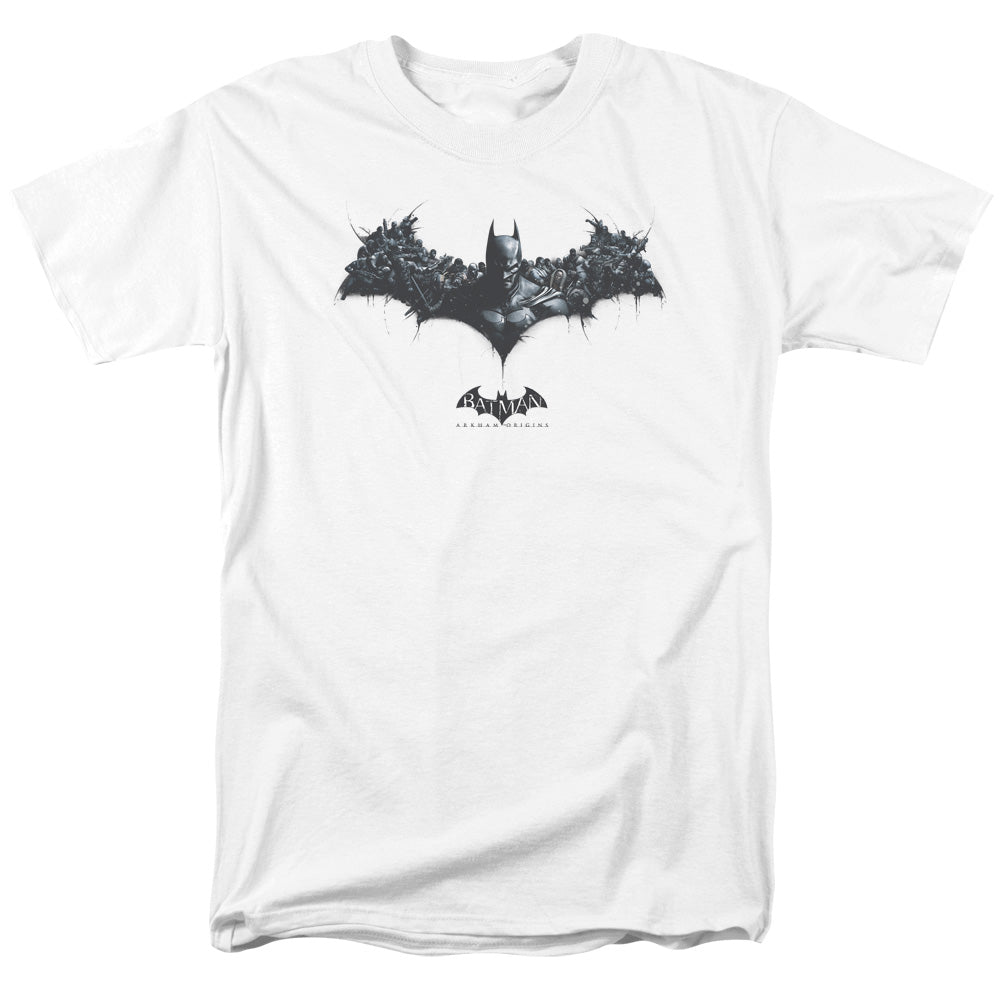 Batman Arkham Origins - Bat Of Enemies - Short Sleeve Adult 18/1 - White T-shirt