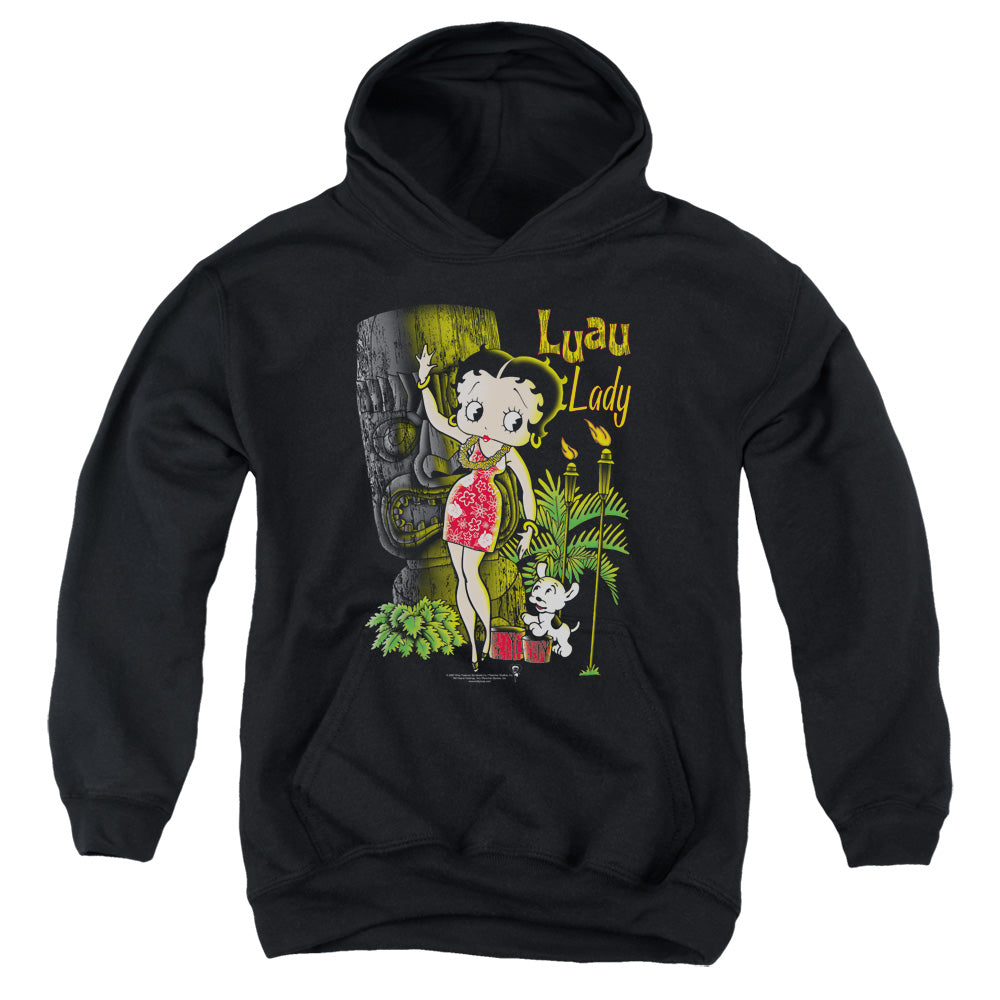 Betty Boop - Luau Lady - Youth Pull-over Hoodie - Black