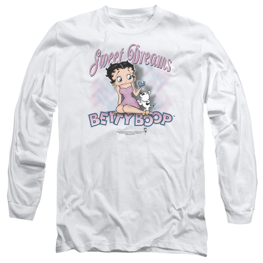 Betty Boop - Sweet Dreams - Long Sleeve Adult 18/1 - White T-shirt