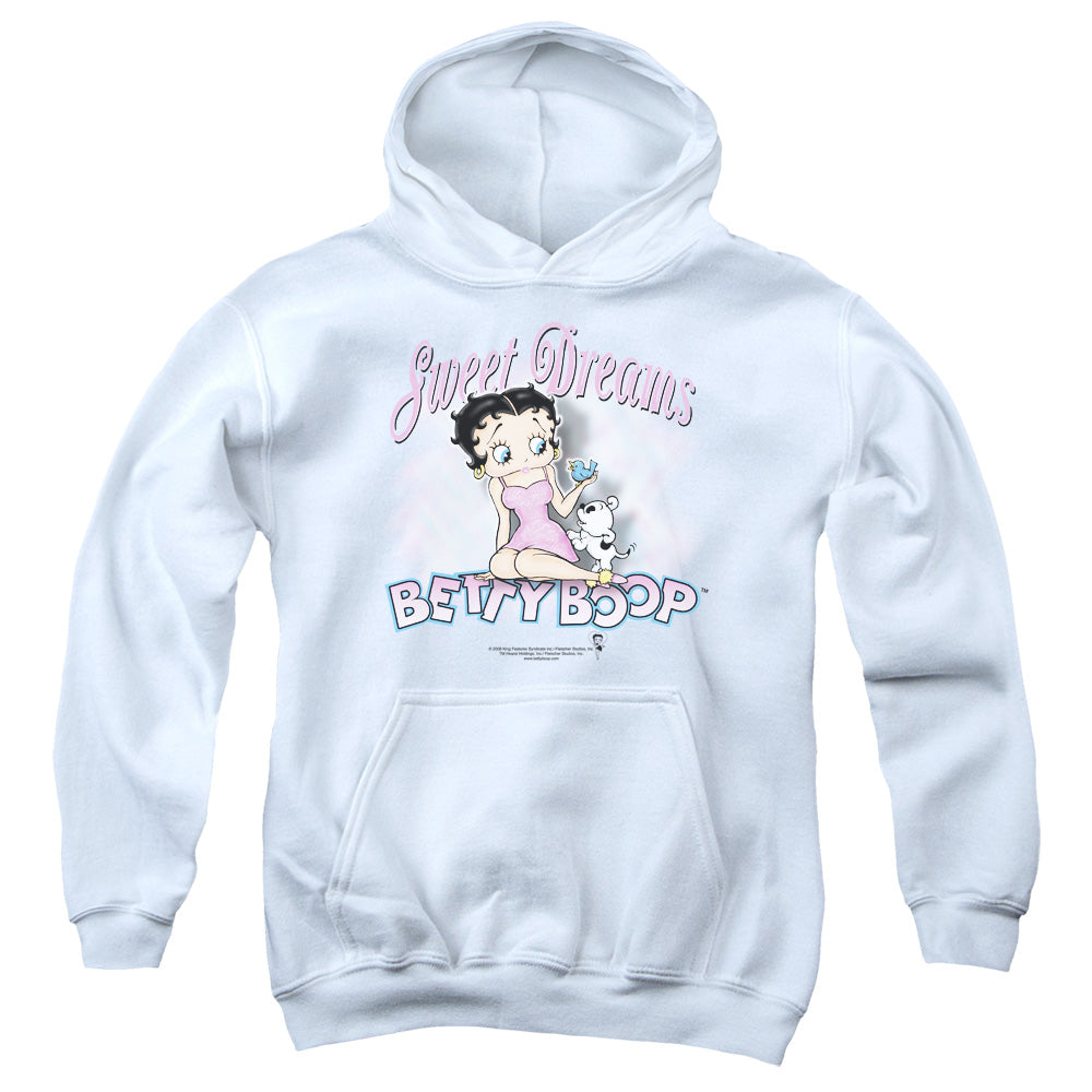 Betty Boop - Sweet Dreams - Youth Pull-over Hoodie - White