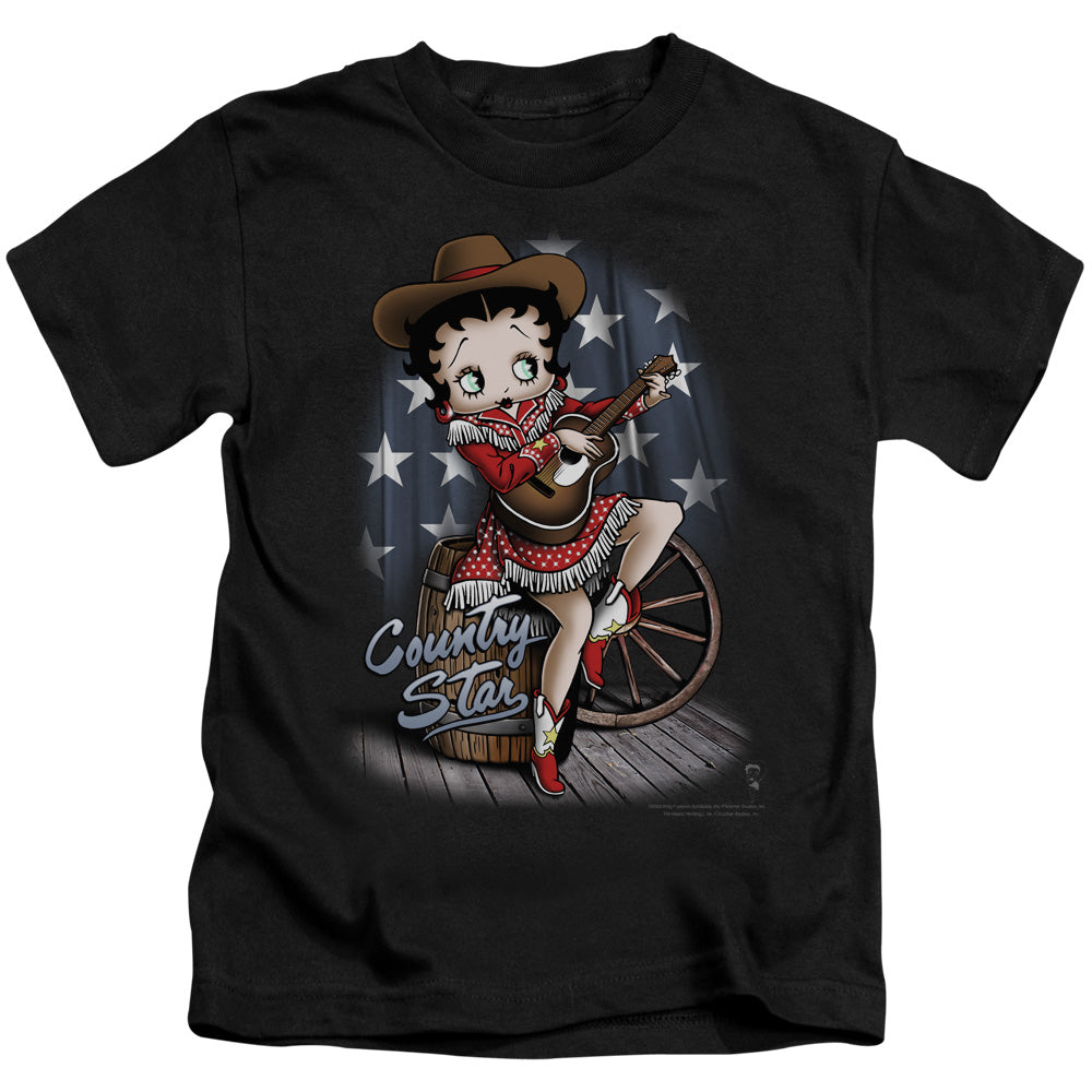 BETTY BOOP COUNTRY STAR - S/S JUVENILE 18/1 - BLACK - T-Shirt