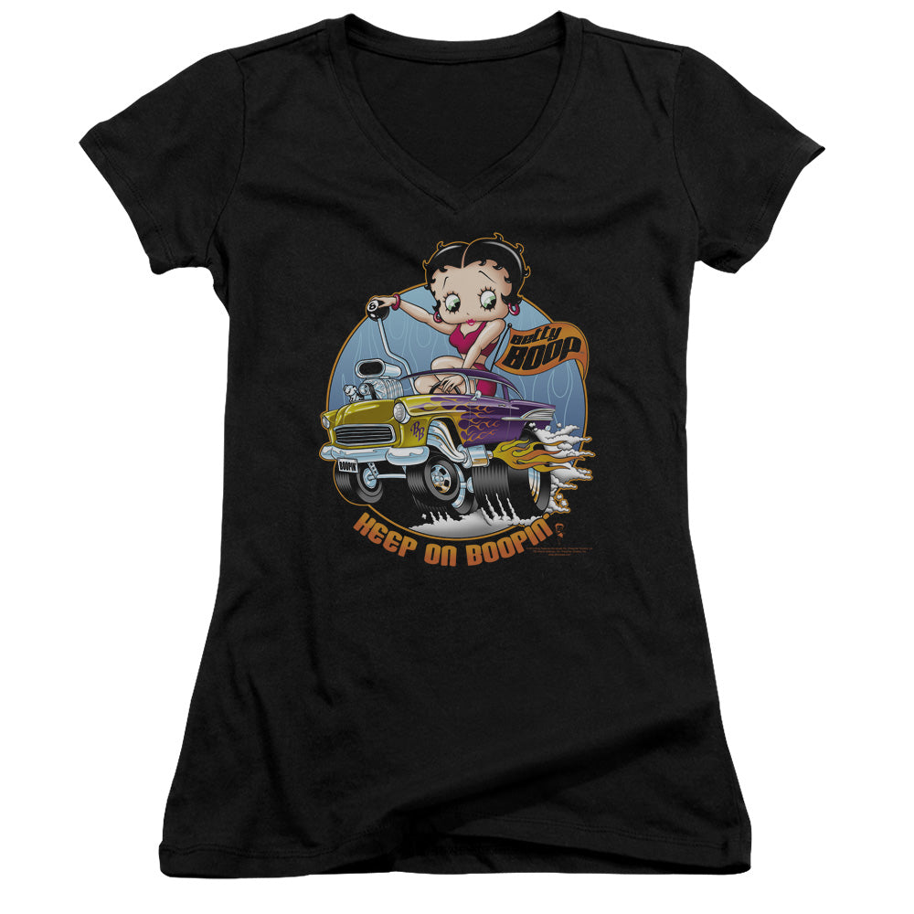 Betty Boop Keep On Boopin - Junior V-neck - Black