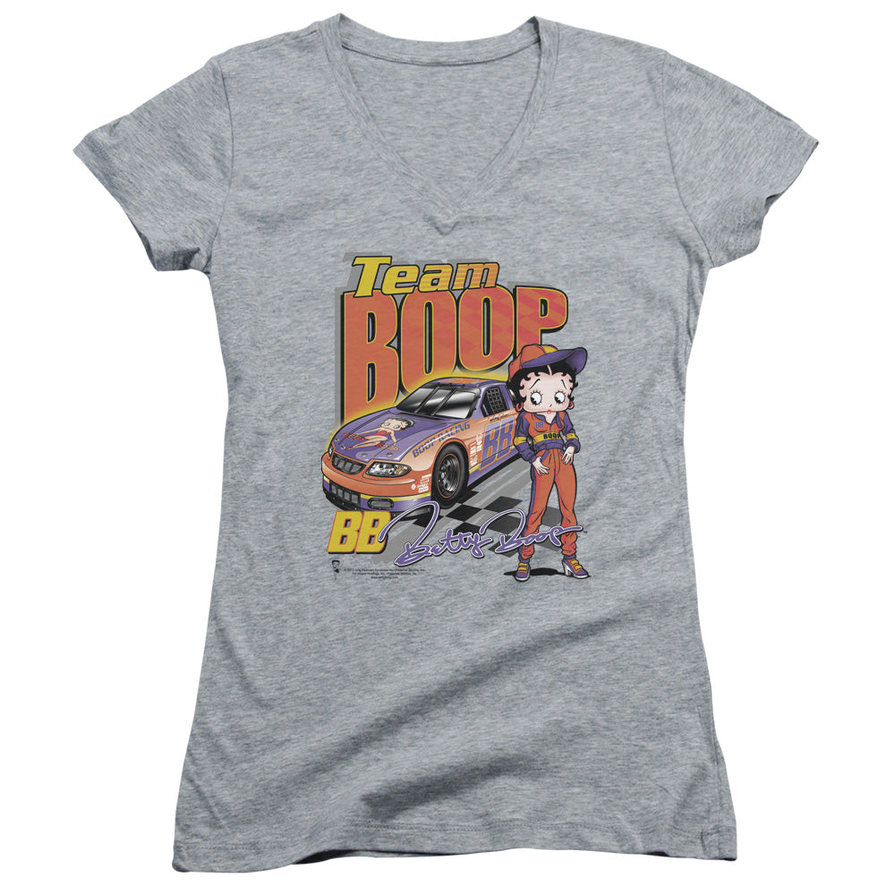 Betty Boop Team Boop - Junior V-neck - Athletic Heather