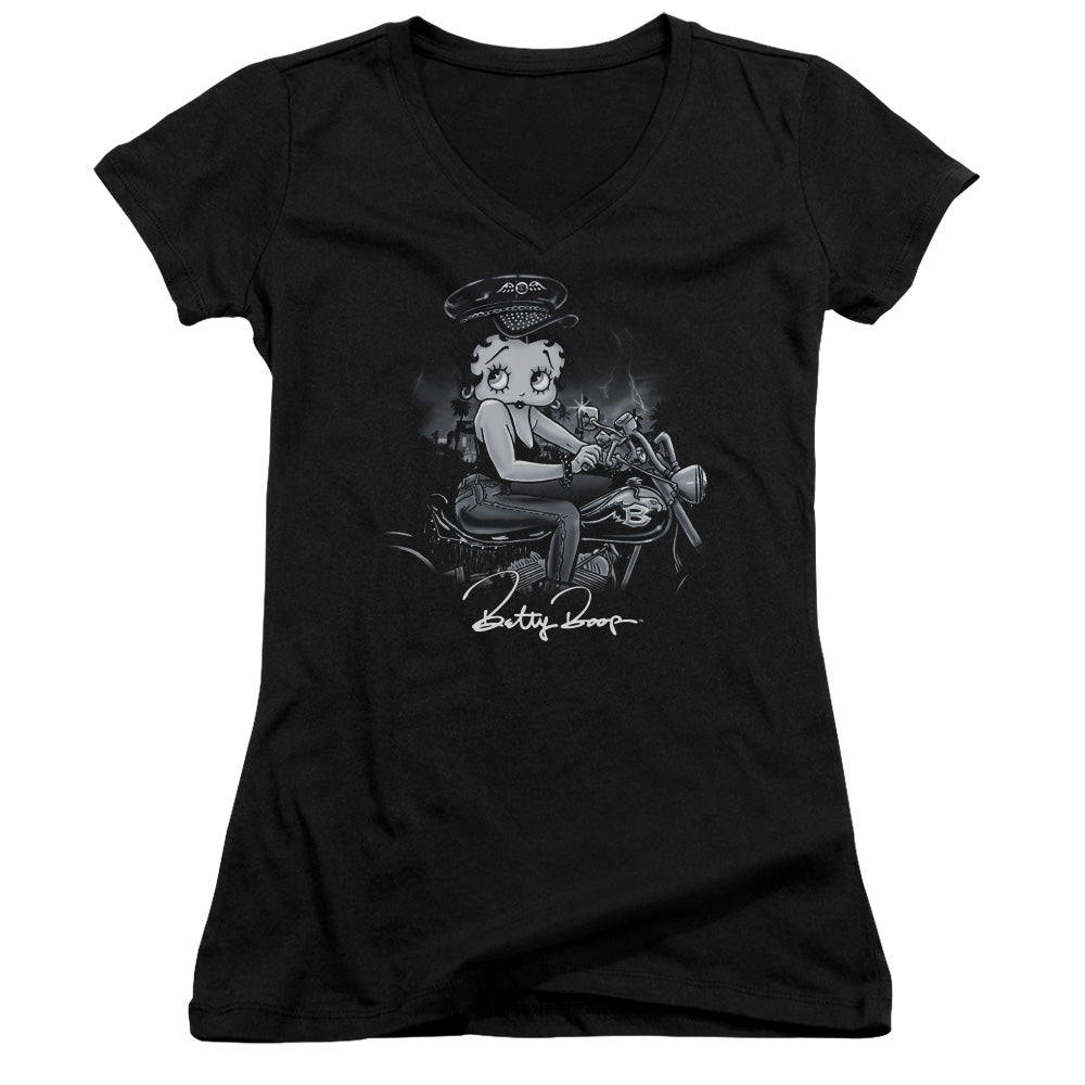 Betty Boop - Storm Rider - Junior V-neck - Black