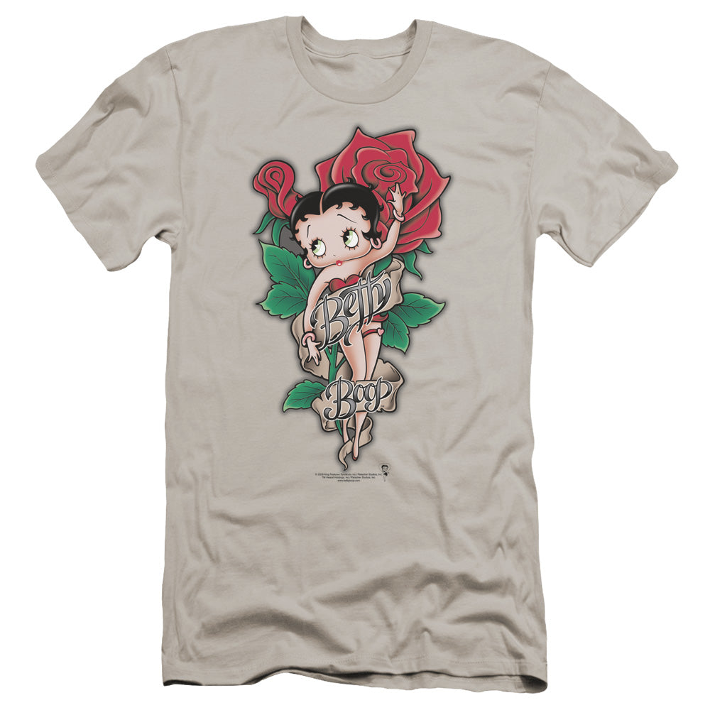 Betty Boop - Tattoo-premuim Canvas Adult Slim Fit 30/1 - Silver