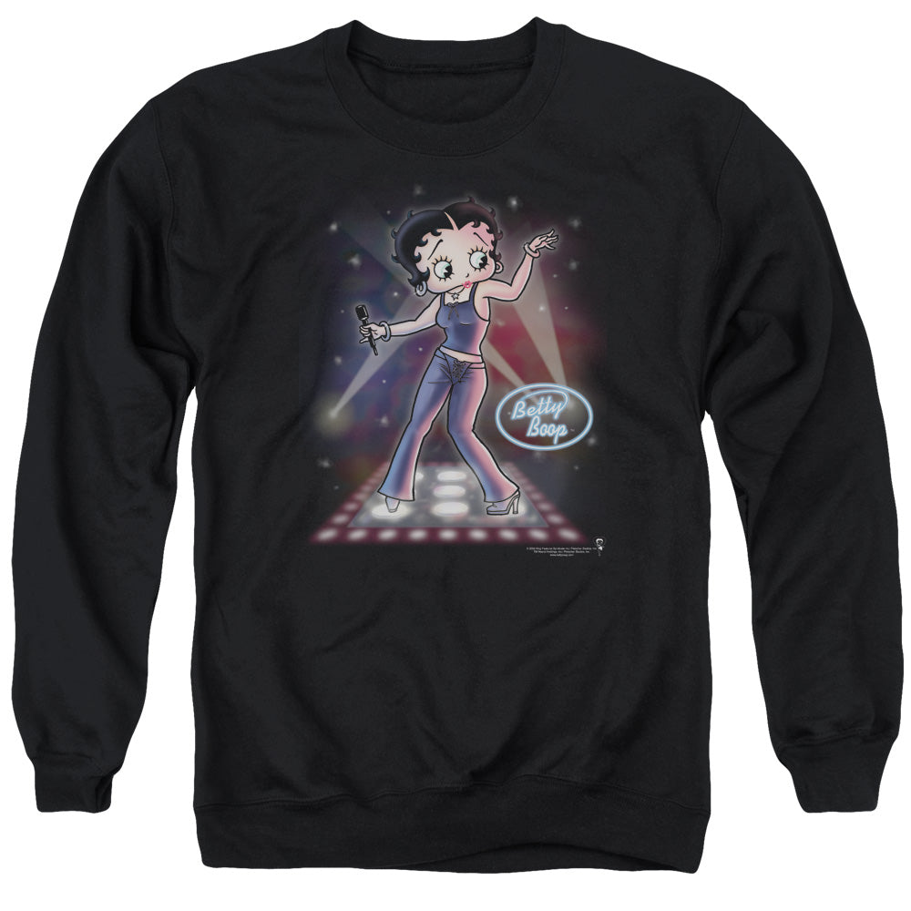 Betty Boop - Pop Star - Adult Crewneck Sweatshirt - Black