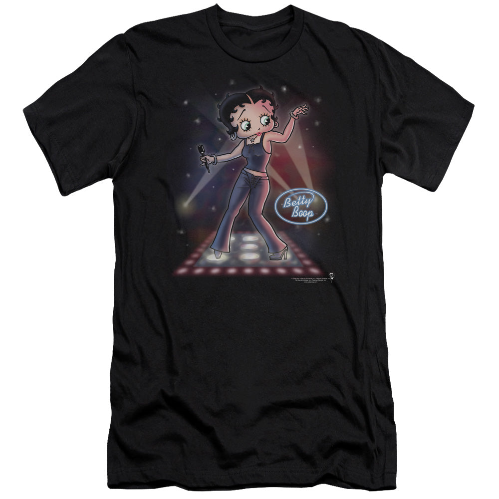 Betty Boop - Pop Star-premuim Canvas Adult Slim Fit 30/1 - Black