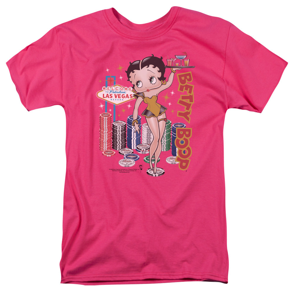 Betty Boop - Wet Your Whistle - Short Sleeve Adult 18/1 - Hot Pink T-shirt