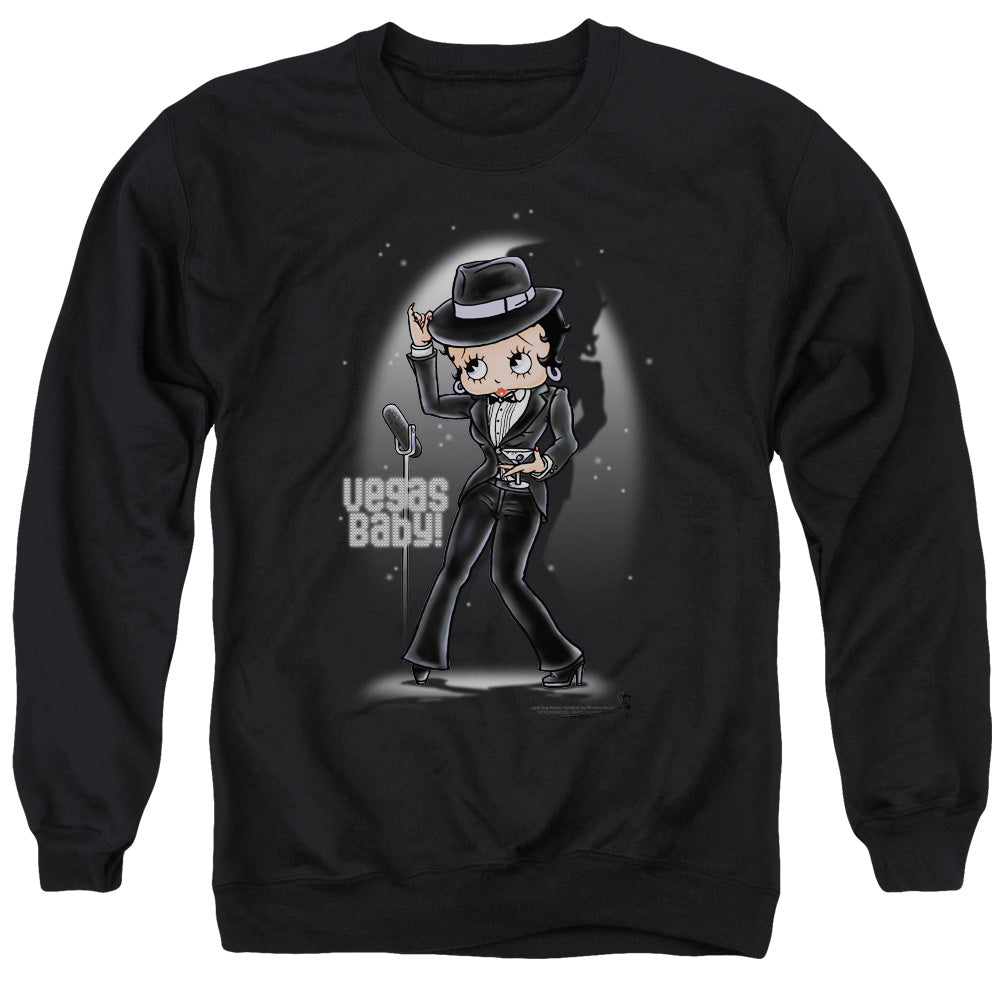 Betty Boop - Vegas Baby - Adult Crewneck Sweatshirt - Black