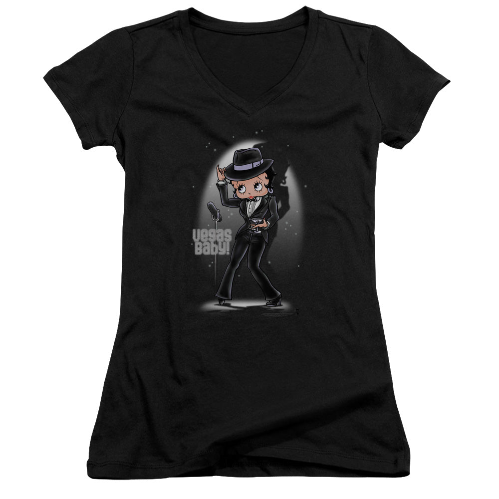 Betty Boop - Vegas Baby - Junior V-neck - Black