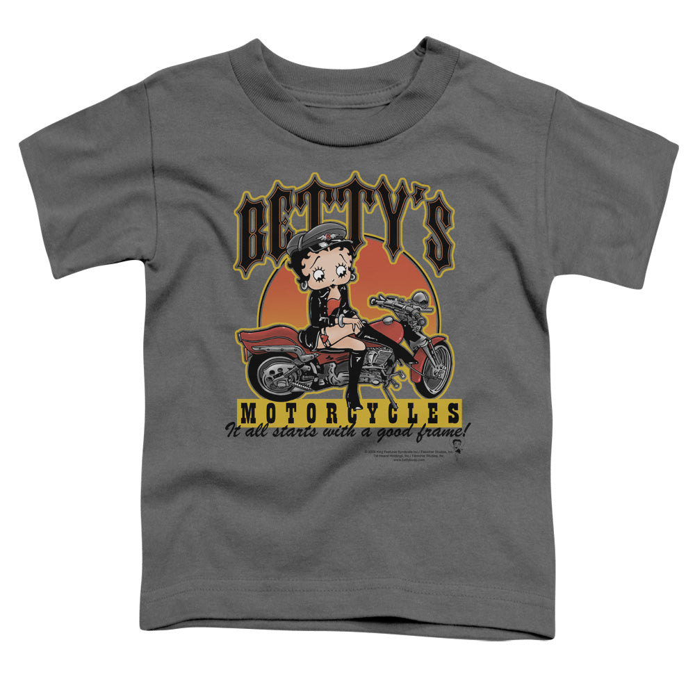 BETTY BOOP BETTYS MOTORCYCLES - S/S TODDLER TEE - CHARCOAL - T-Shirt