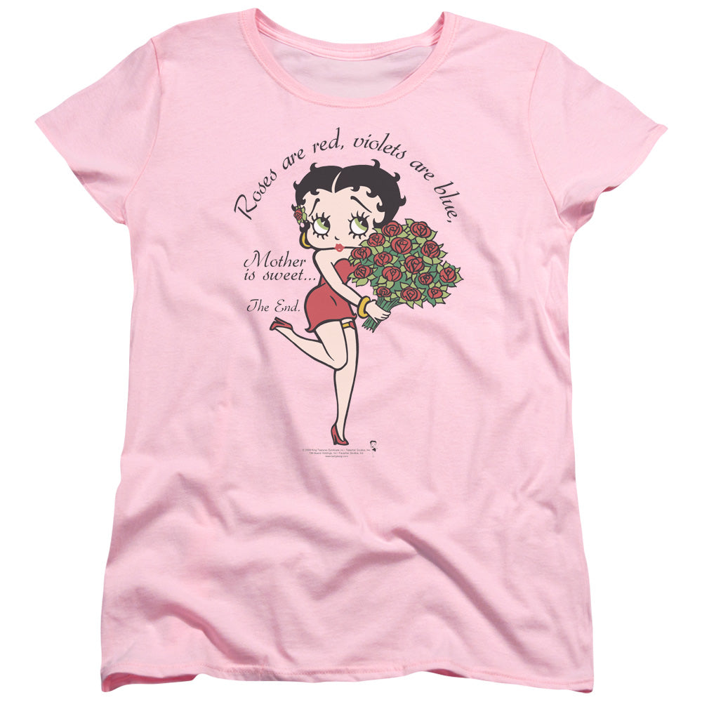 Betty Boop - Mother Is Sweet - Short Sleeve Womens Tee - Pink T-shirt