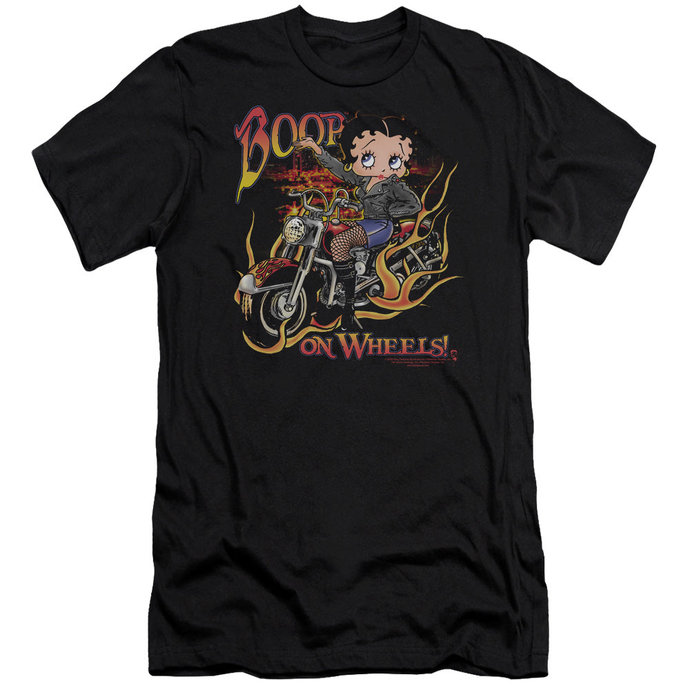 Betty Boop - On Wheels-premuim Canvas Adult Slim Fit 30/1 - Black